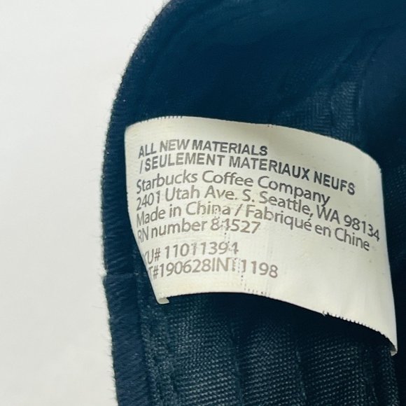 Starbucks Logo Employees Black Uniform Embroidered Adjustable Baseball Hat - Picture 6 of 6